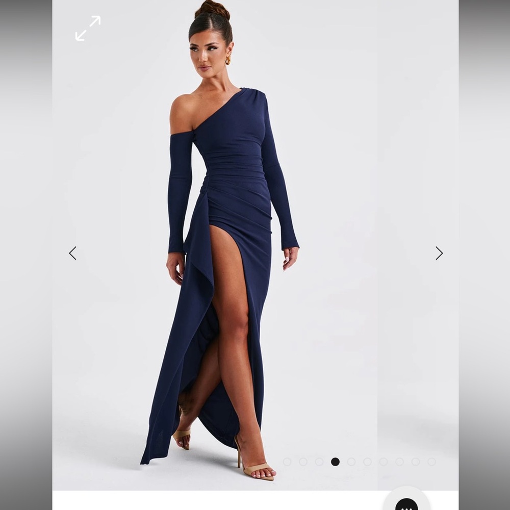 Babyboo navy blue maxi dress size small